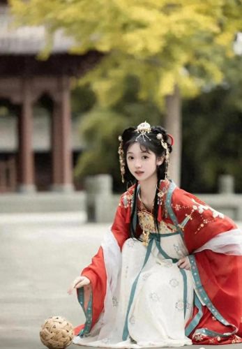 汉服齐胸襦裙啪啪(唐代齐胸襦裙复原)插图1