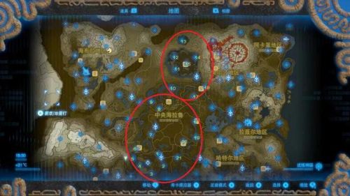 塞尔达传说荒野之息全神庙地图(120个神庙高清图带名称)插图