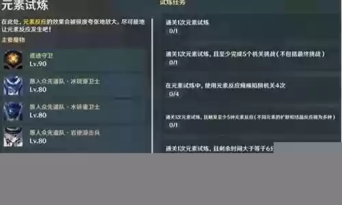 元素试炼阵容搭配推荐