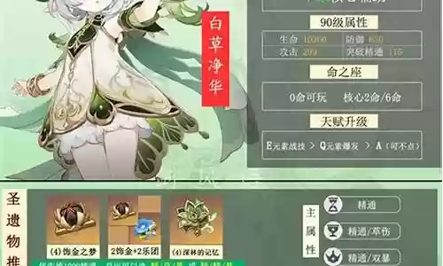 配合草神的阵容搭配图