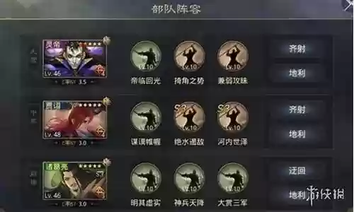 官渡贾诩阵容推荐搭配