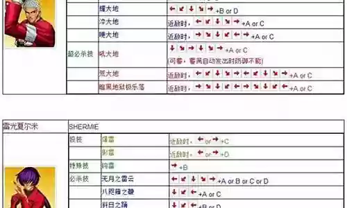 拳皇技能大全电脑