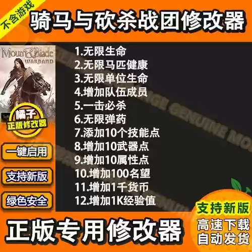 骑马与砍杀商店装备修改器