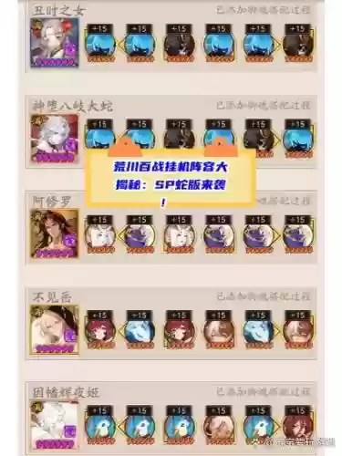 秘闻阵容配置插图