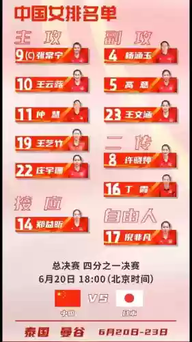vnl中国阵容插图