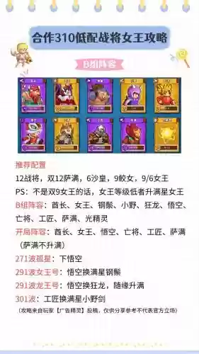 女王战将阵容插图