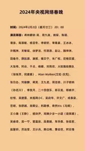 春晚阵容最新插图