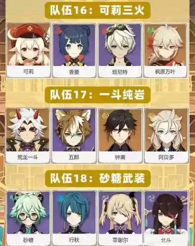 原神1.6主流阵容搭配，原神16版本出什么角色