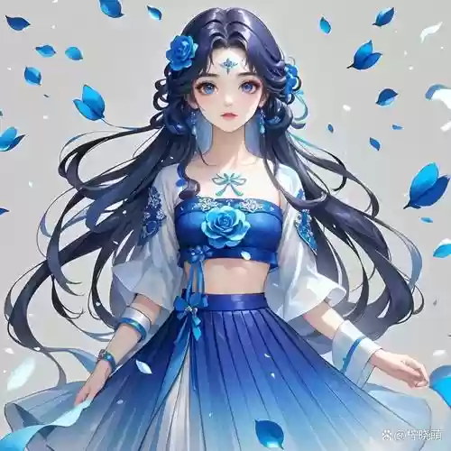梦幻西游蓝色妖姬送花，梦幻西游 蓝色妖姬插图