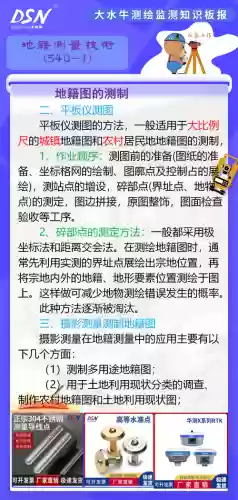 地图测量人员的装备，测量地图图式规范