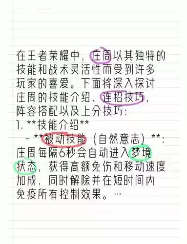 庄周如何使用技能，庄周技能使用技巧顺序插图