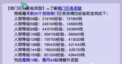 梦幻西游100师门钱，梦幻西游100级师门和99级师门插图